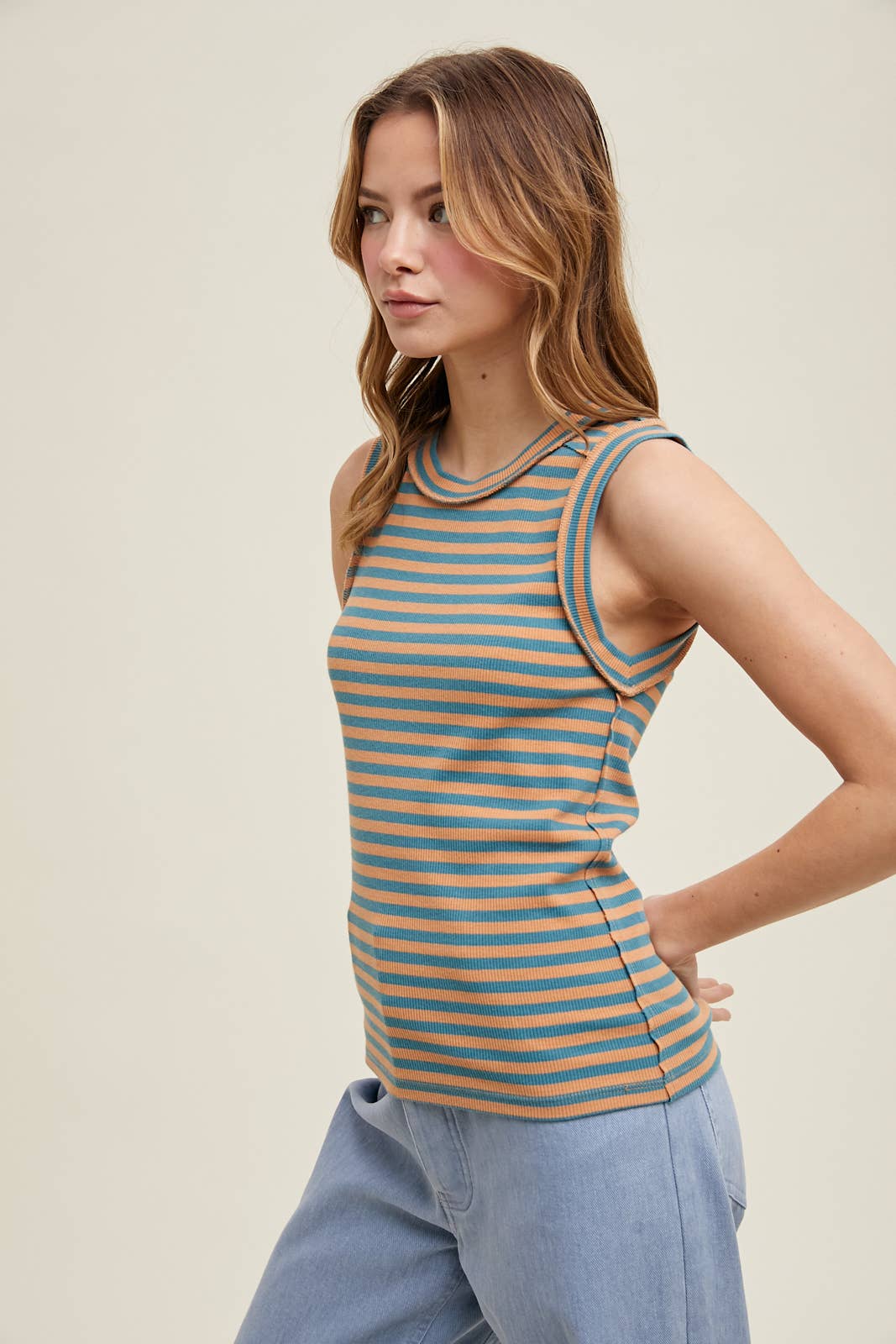 Wishlist Apparel - STRIPED KNIT TANK TOP - Assorted Colors