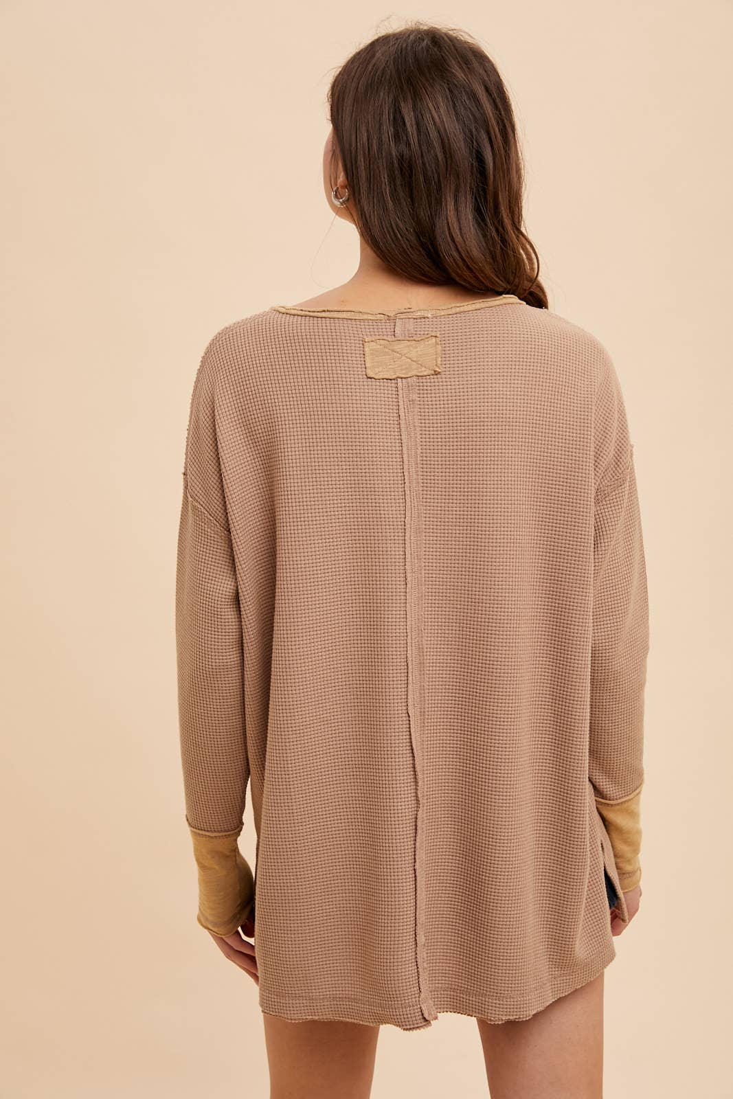 In Loom - GARMENT WASHED CONTRAST HENLEY