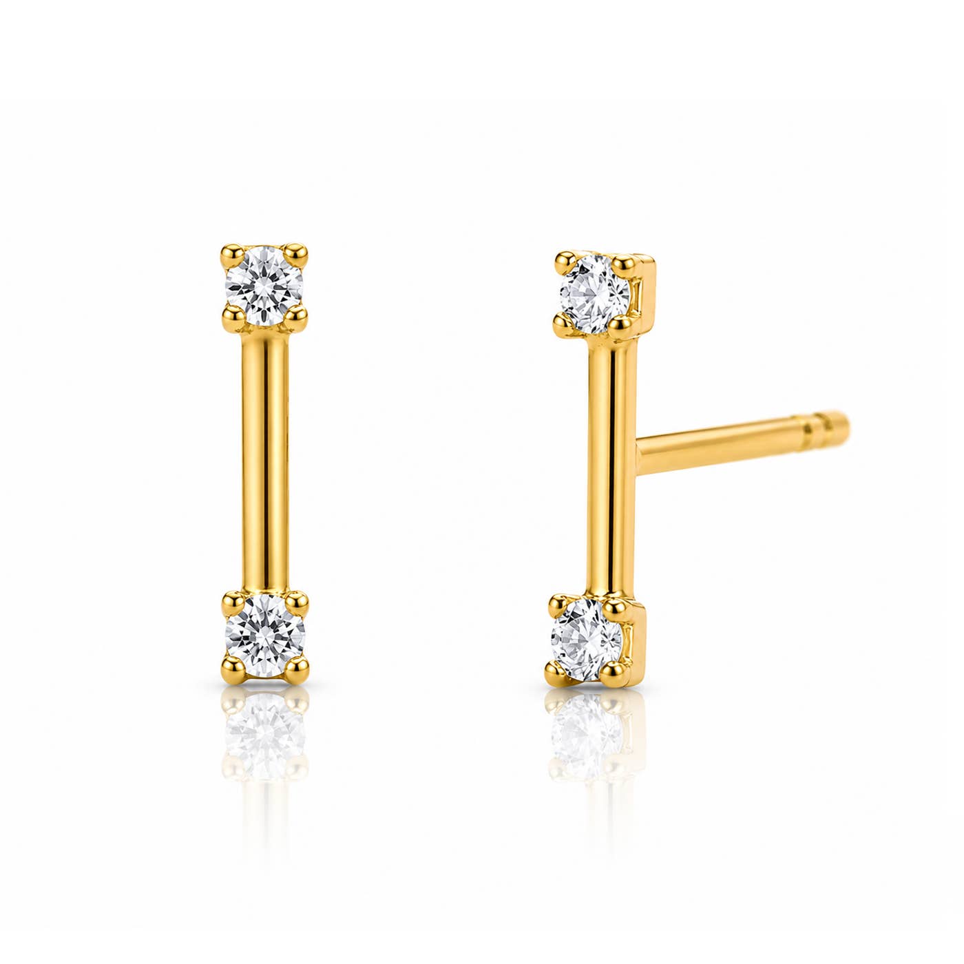 Tai Jewelry - Small Stick Post with Pave Ends