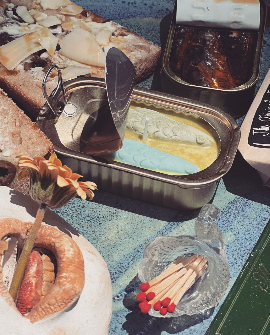 Tinned Candle - Tinned Fish Candle - Olive Oil and Sea Salt
