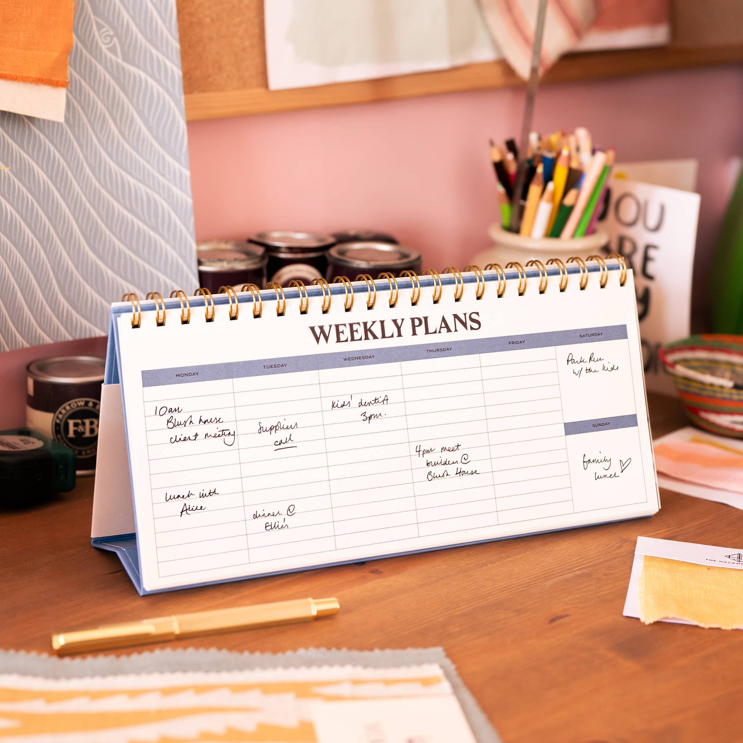Papier - Paper Plans Spiral Undated Weekly Desk Pad