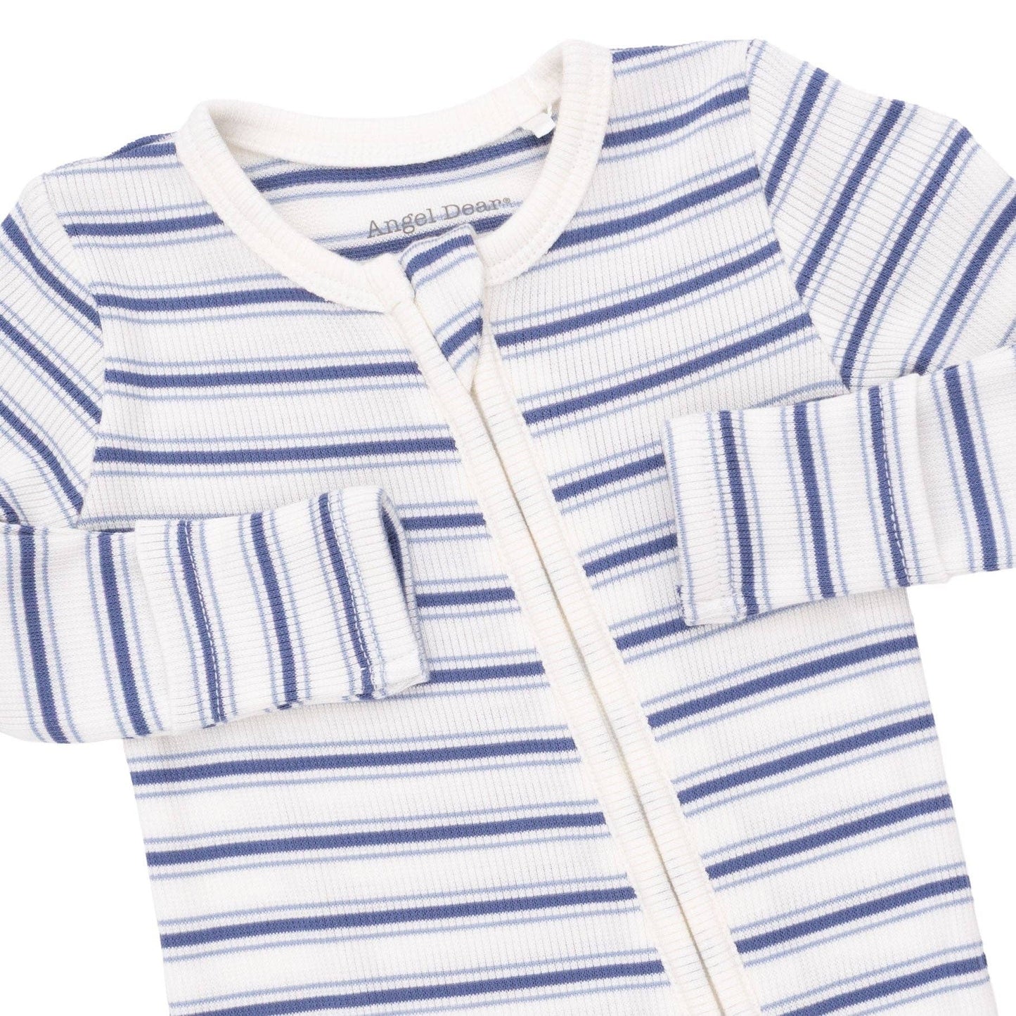 Angel Dear - Vintage Stripe Blue - 2 Way Zipper Footie