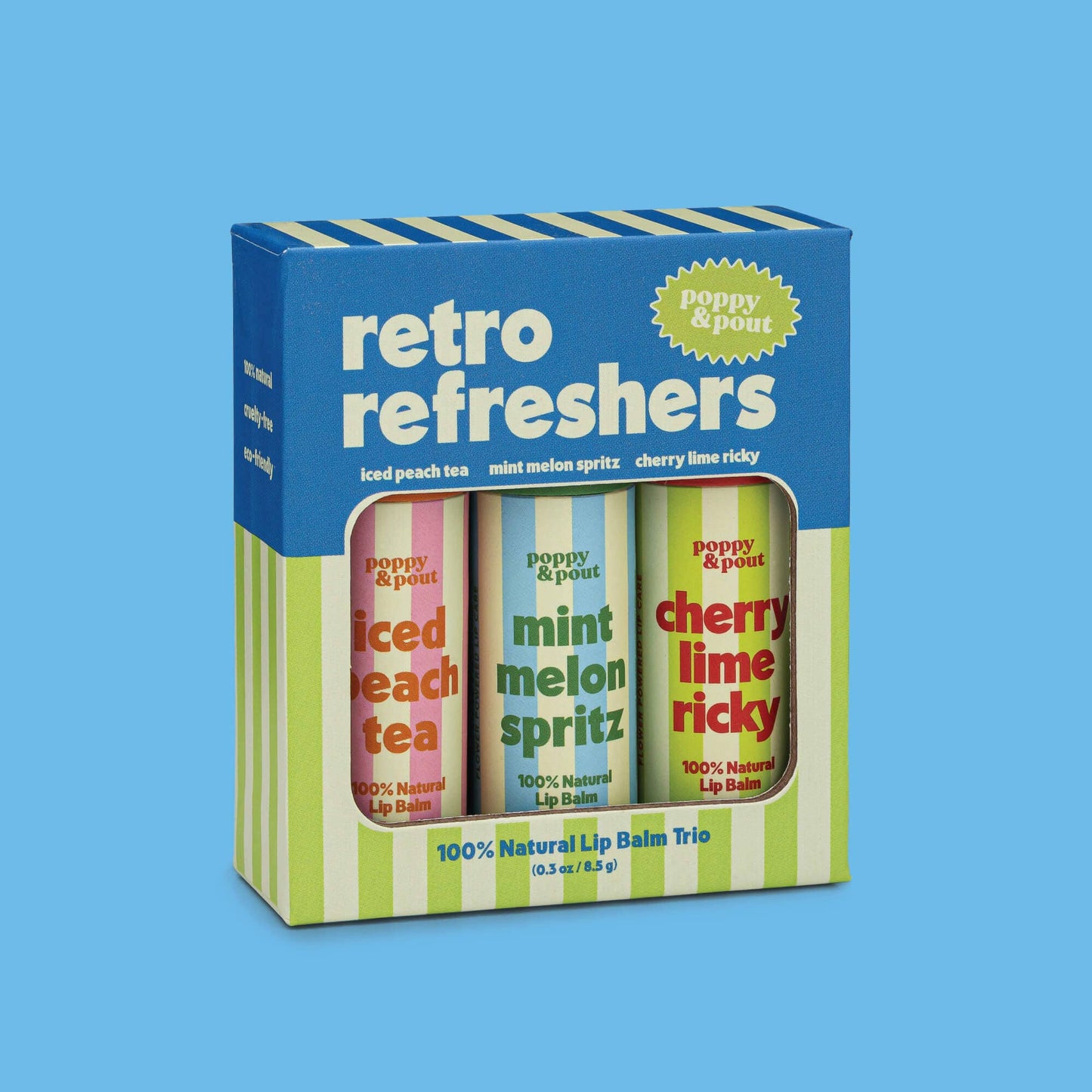 Poppy & Pout - Gift Set, Retro Refreshers, Lip Balm Trio