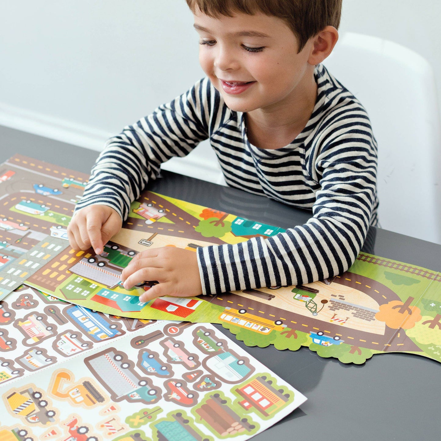 Petit Collage - Roads & Rails Sticker Activity Set