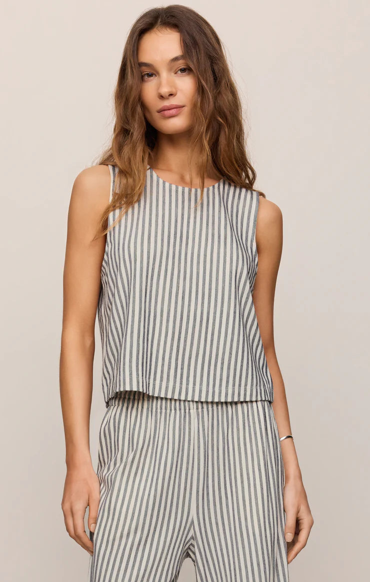 Z Supply Sloane Knit Striped Tank Top - Eclipse