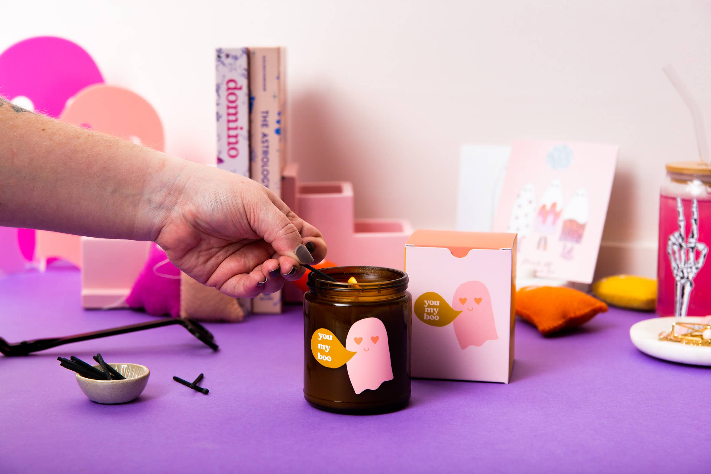 Talking Out of Turn - Halloween Candle Jar w/lid