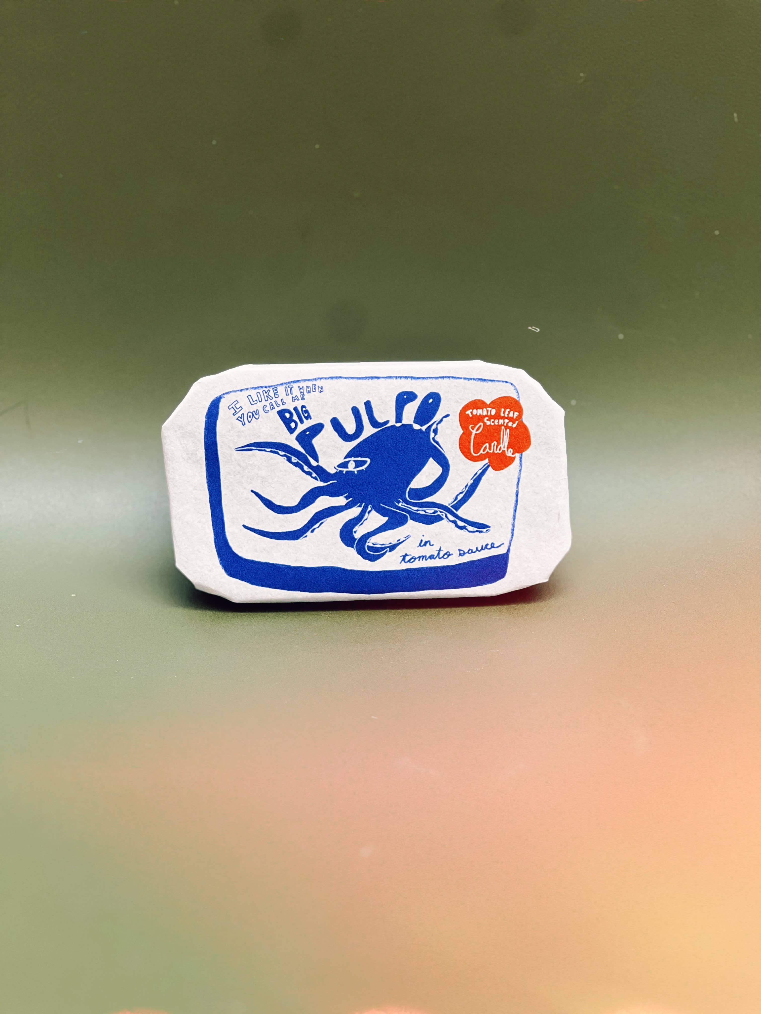 Tinned Candle - Tinned Fish Candle - Pulpo in Tomato Sauce