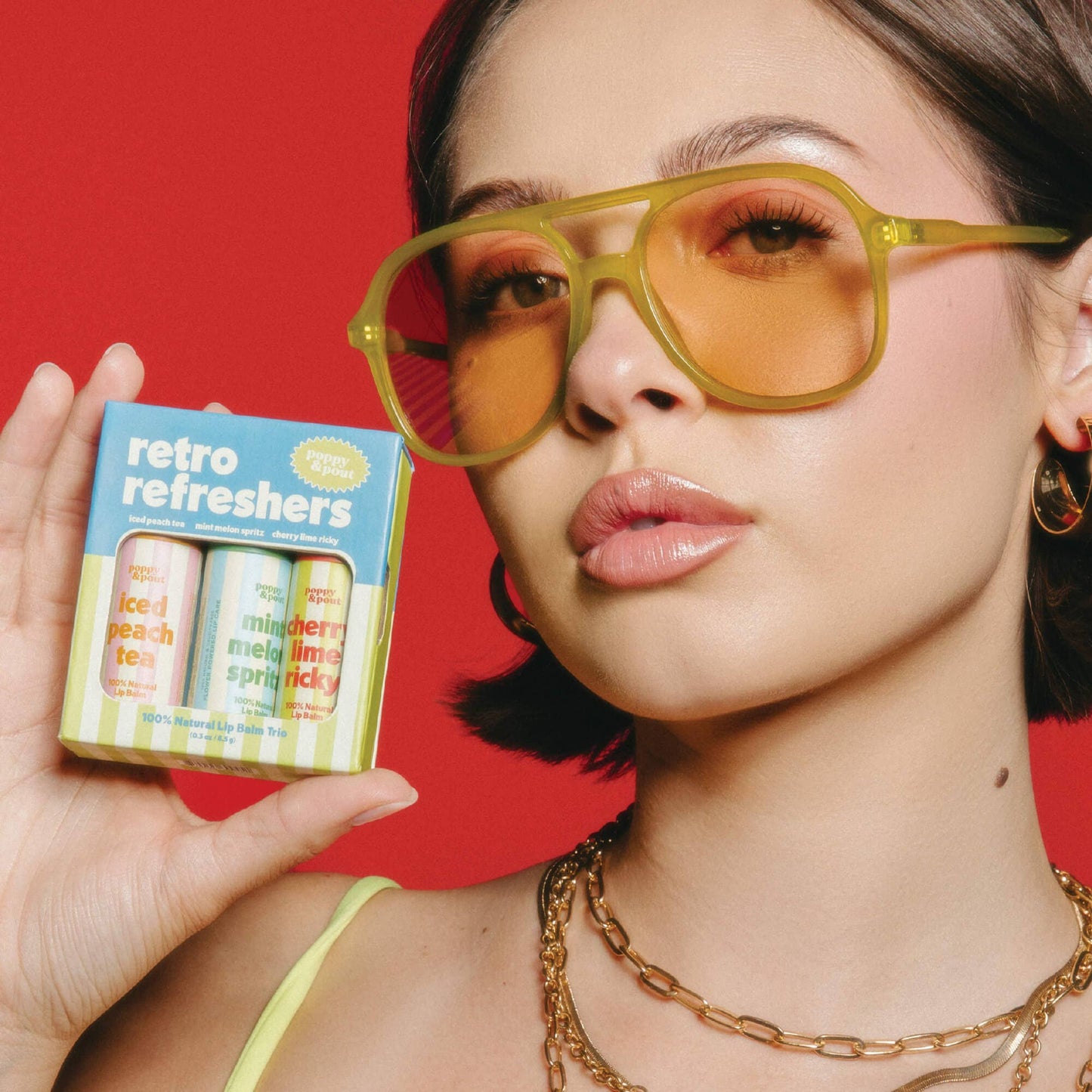 Poppy & Pout - Gift Set, Retro Refreshers, Lip Balm Trio