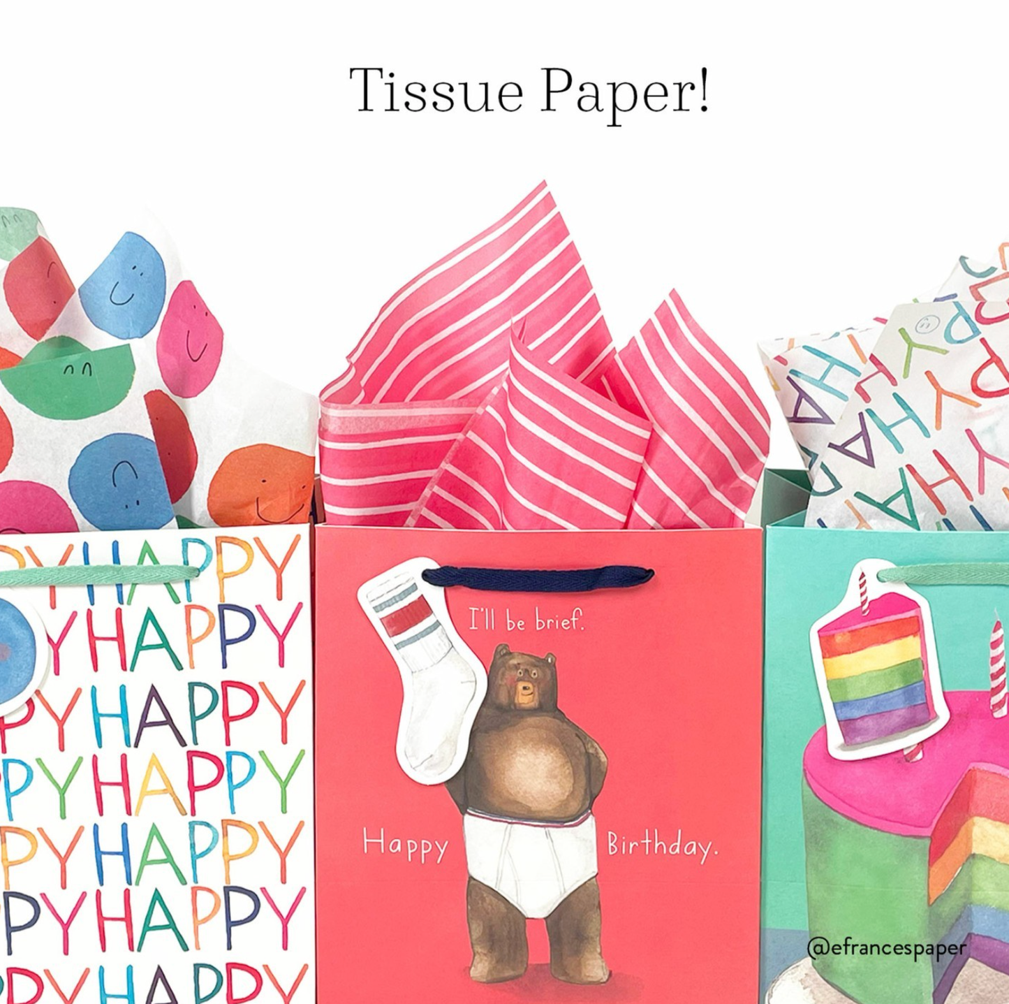 E. Frances Paper - Smiley Tissue Paper