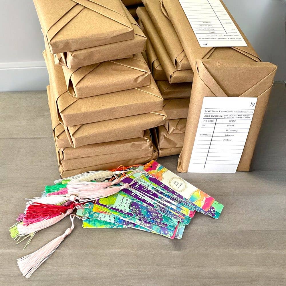 Books & Treasures - Blind Date with a Book All Romance Used Books with Bookmark