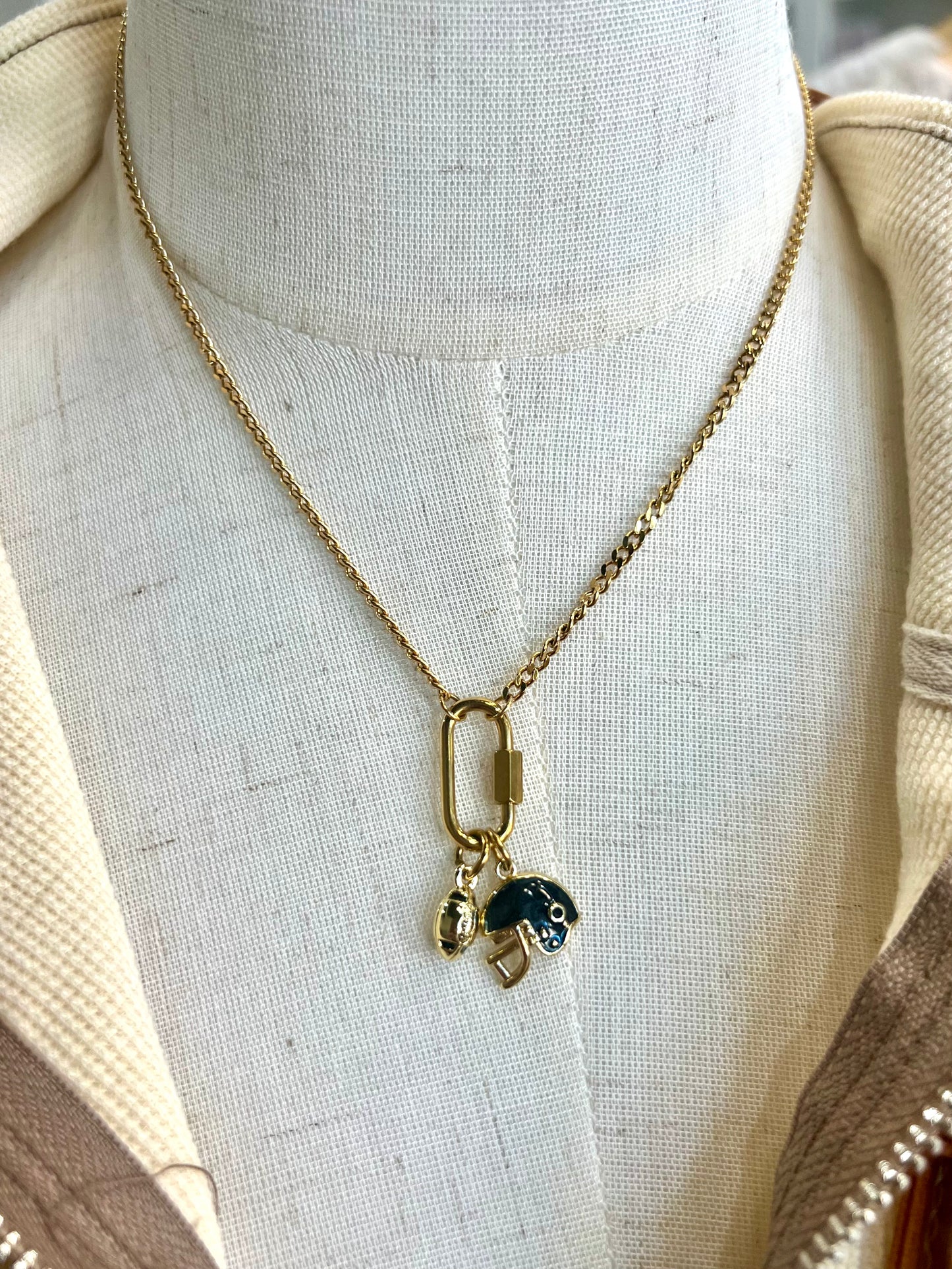 Football Charm Necklace
