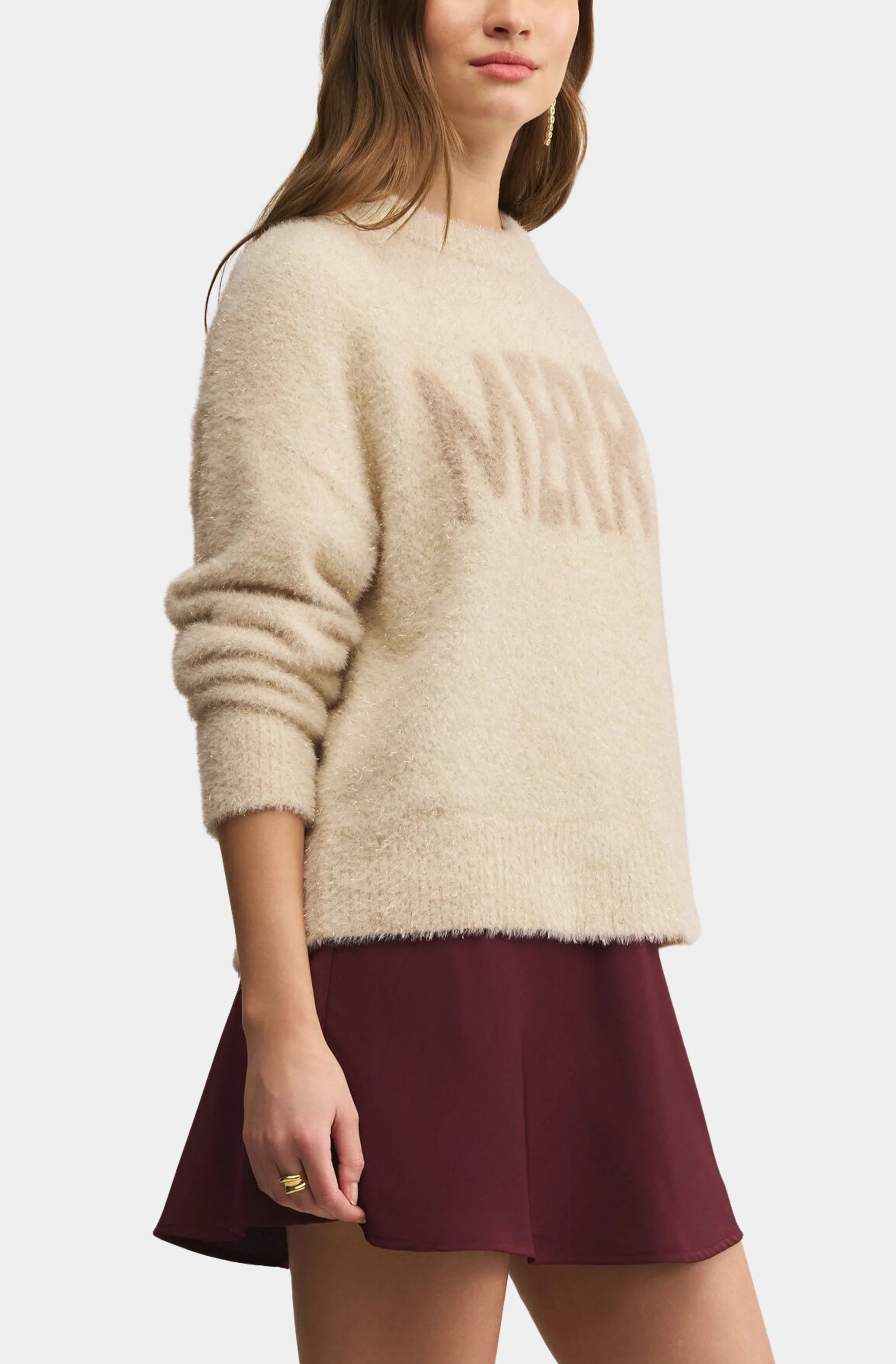 Z Supply Merry Gold Sweater - Warm White