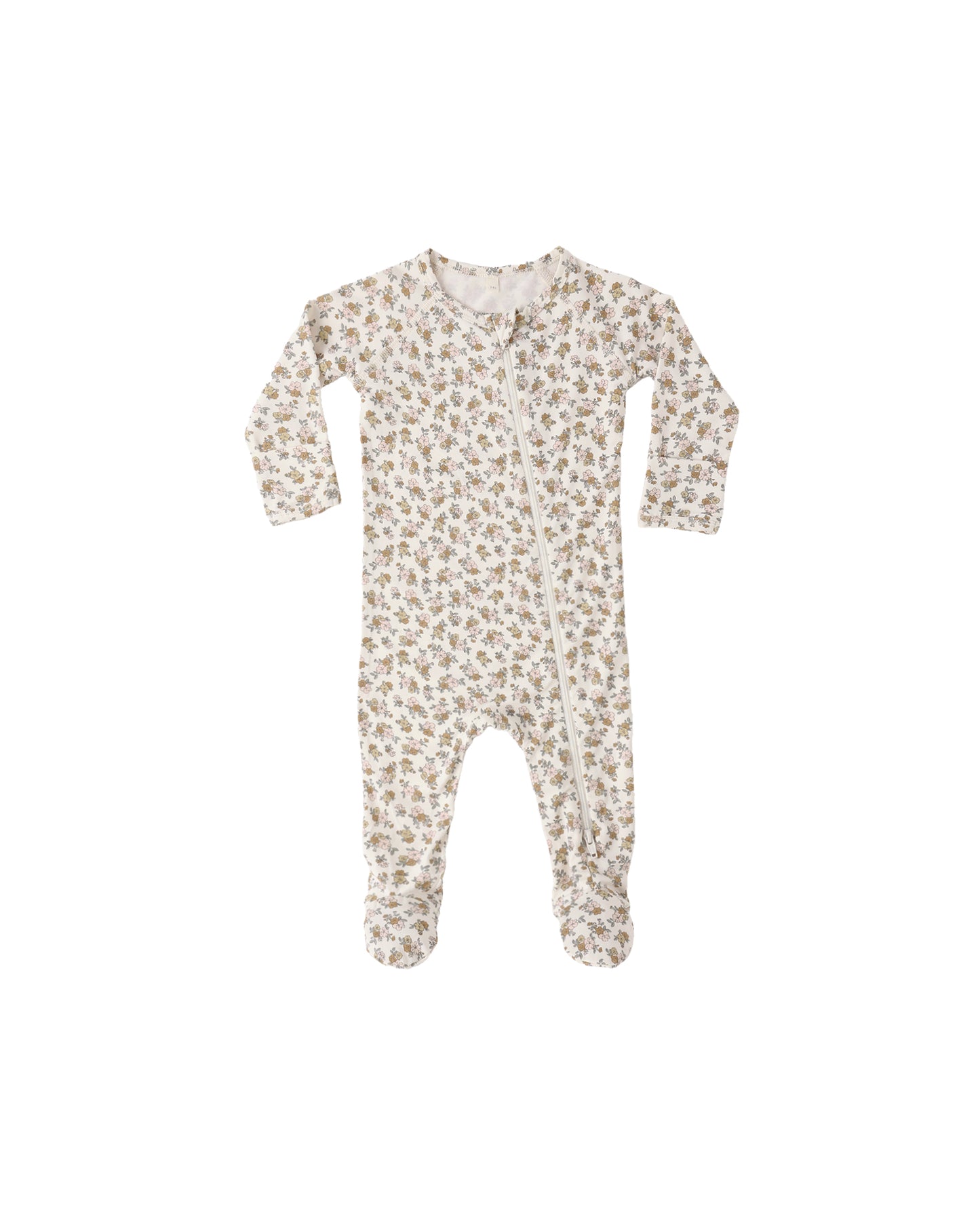 Quincy Mae - Bamboo Zip Footie - Wildflower