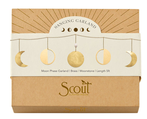 Scout Curated Wears - Gold Garland - Moonstone Moon Phase