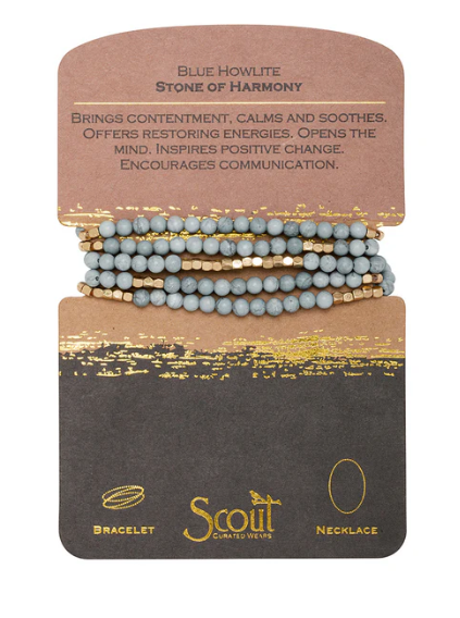 Scout Curated Wears - Stone Wrap Bracelet/Necklace Set - Assorted Colors
