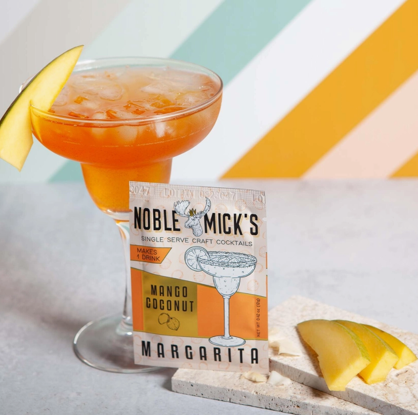 NOBLE MICK'S - Single Serve Craft Cocktails - Mango Coconut Margarita Single Serve Craft Cocktail