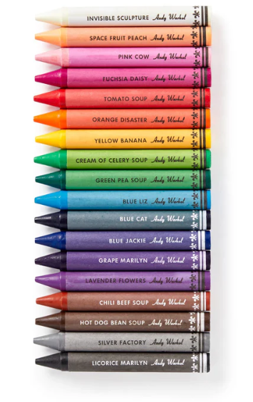 Andy Warhol Soup Can Crayons + Sharpener