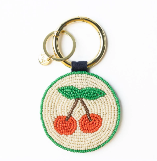 Ink + Alloy Kelsey Seed Bead Bag Charm Key Ring - Assorted Colors