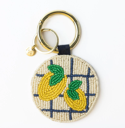 Ink + Alloy Kelsey Seed Bead Bag Charm Key Ring - Assorted Colors