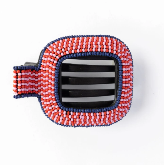 Ink + Alloy Charlotte Flat Hair Clip - Navy & Pink