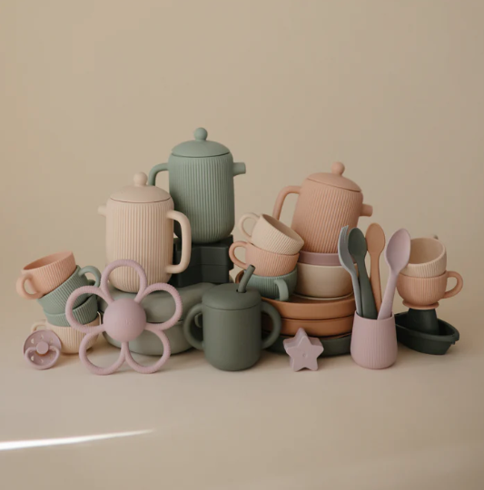 Mushie Silicone Tea Play Set - Shifting Sand