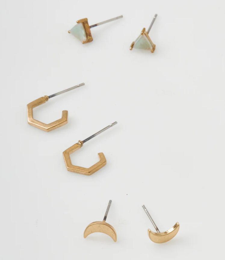 Scout Ella Stud Trio - Labradorite/Gold