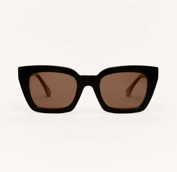 Z Supply Sunglasses - Hideaway - Black Tort Brown