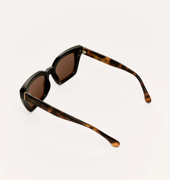 Z Supply Sunglasses - Hideaway - Black Tort Brown
