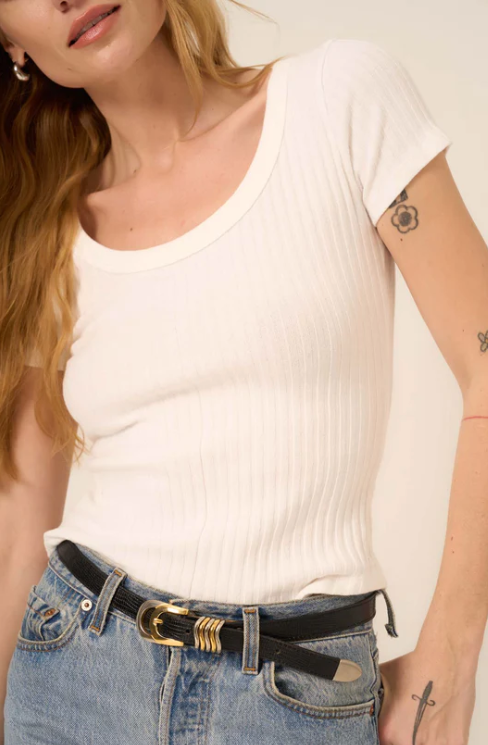 Project Social T - Julie Scoop Neck Sweater Rib Tee