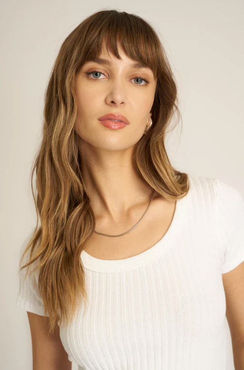 Project Social T - Julie Scoop Neck Sweater Rib Tee