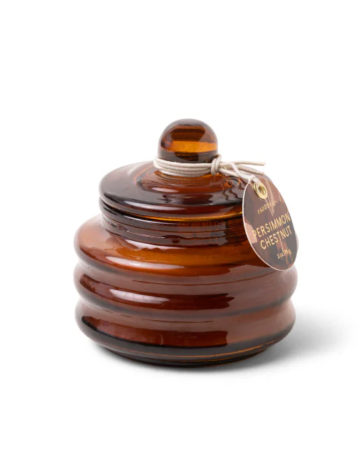 Paddywax - Beam 3oz Amber Glass w/ Lid Candle - Persimmon Chestnut