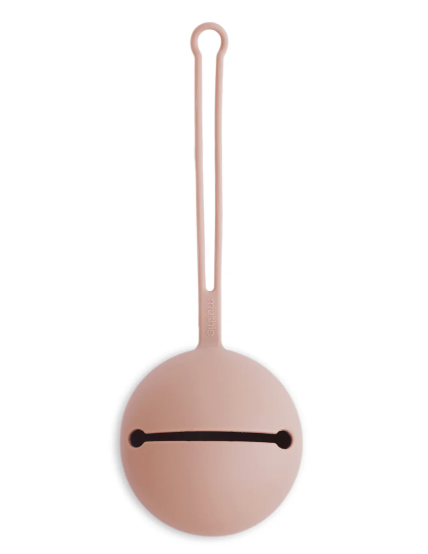 Mushie Silicone Pacifier Holder Case - Blush