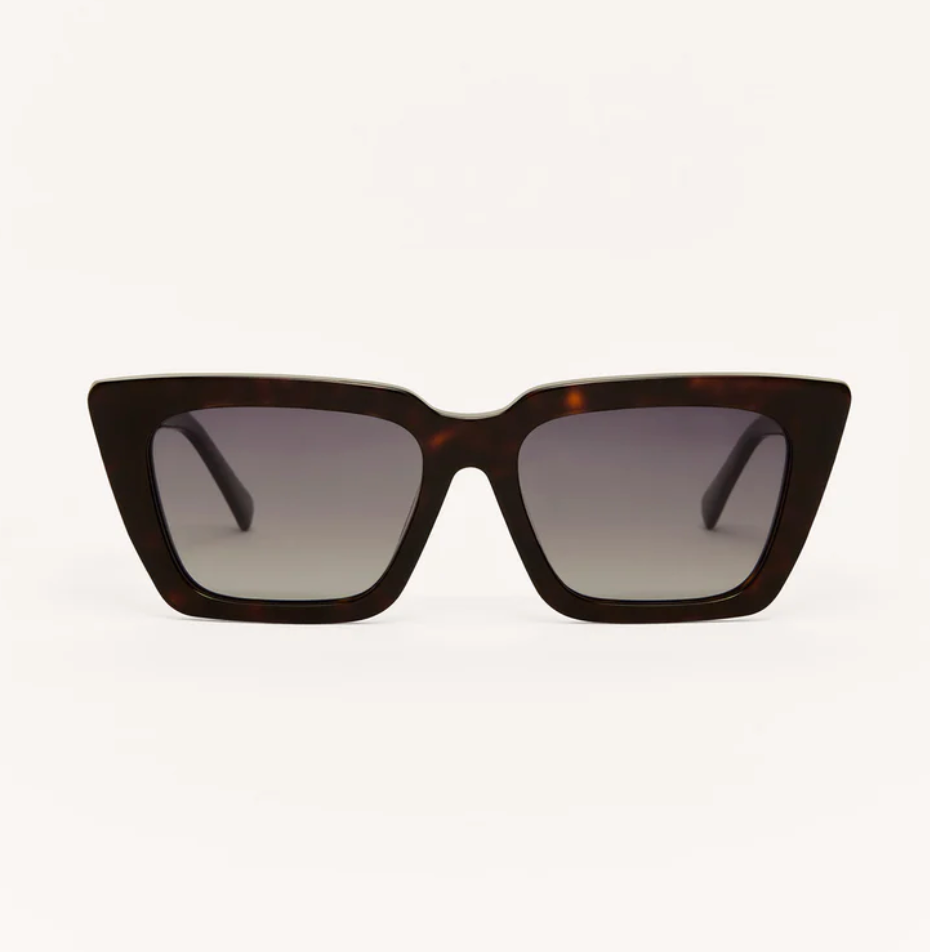 Z Supply Sunglasses - Feel Good Dark Tortoise - Gradient Polarized