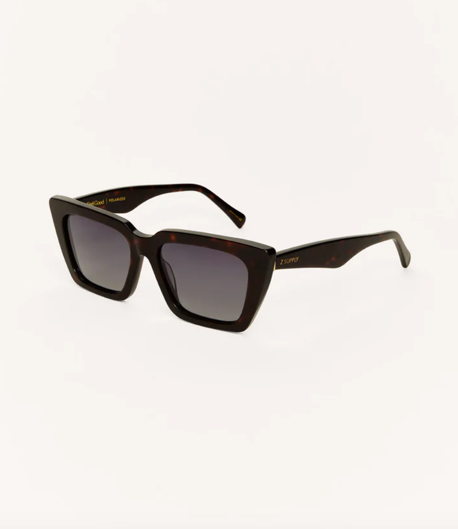 Z Supply Sunglasses - Feel Good Dark Tortoise - Gradient Polarized