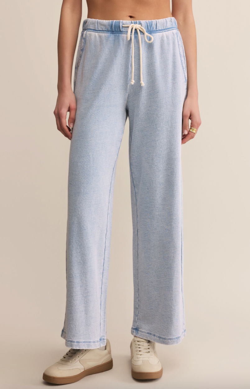 Z Supply Hunter Knit Denim Pant - Washed Indigo