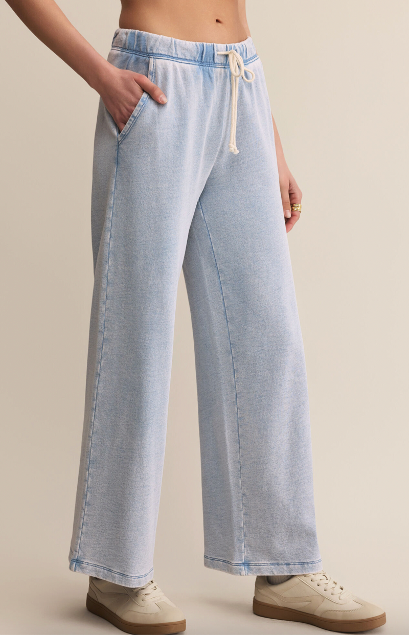 Z Supply Hunter Knit Denim Pant - Washed Indigo