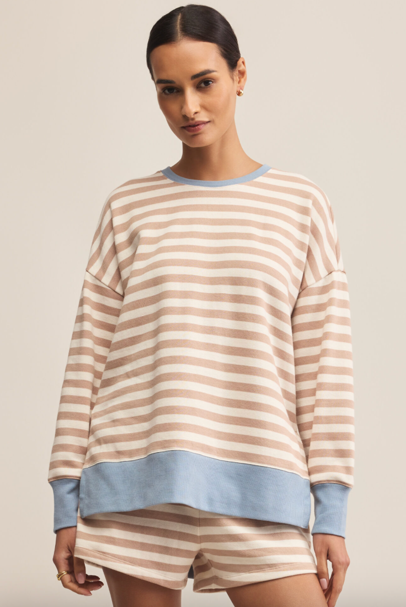 Z Supply Layer Up Stripe Sweatshirt