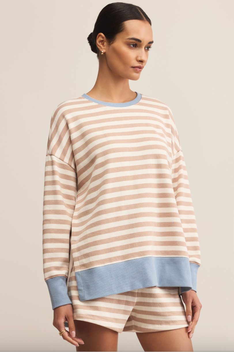 Z Supply Layer Up Stripe Sweatshirt