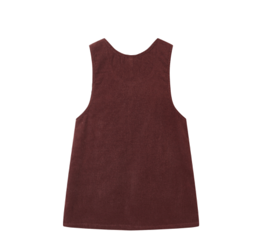 RYLEE + CRU ODETTE OVERALL DRESS || BURGUNDY
