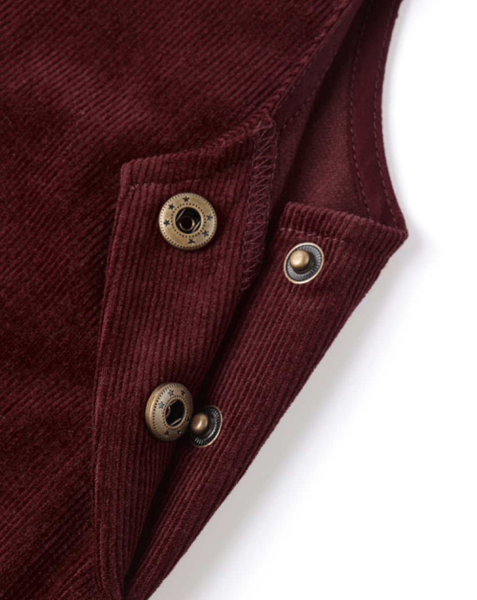 RYLEE + CRU ODETTE OVERALL DRESS || BURGUNDY