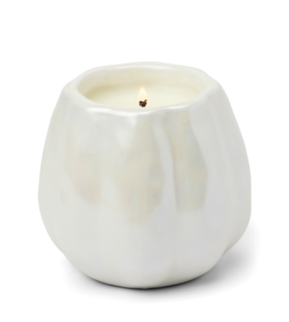 Paddywax White Metallic 9oz Candle - Flaming Pumpkin