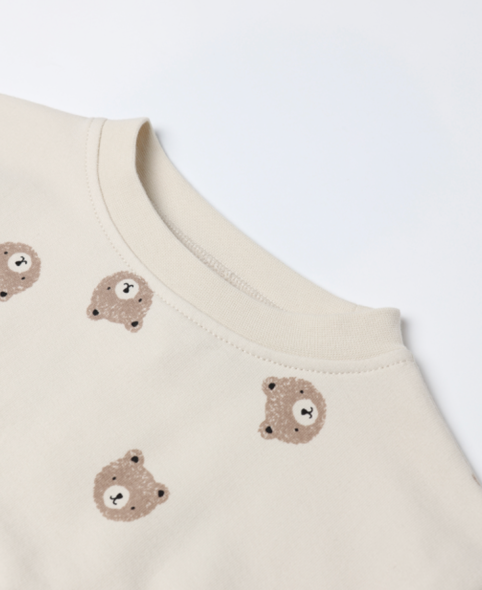 QUINCY MAE - RELAXED SWEATSHIRT || BROWN BEAR