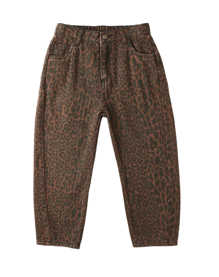 RYLEE + CRU BARREL PANT || LEOPARD