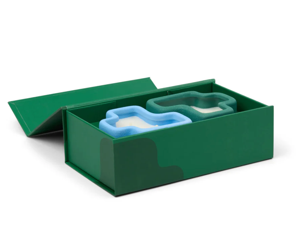 Paddywax Wild Mint & Misted Lime - Jigsaw 4 oz Candle Boxed Set