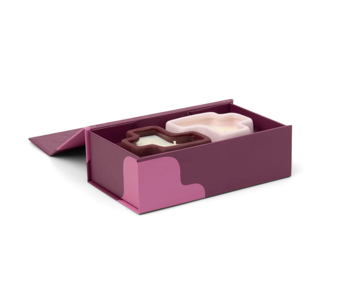 Paddywax Pink Pistachio & Black Fig - Jigsaw 4 oz Candle Boxed Set