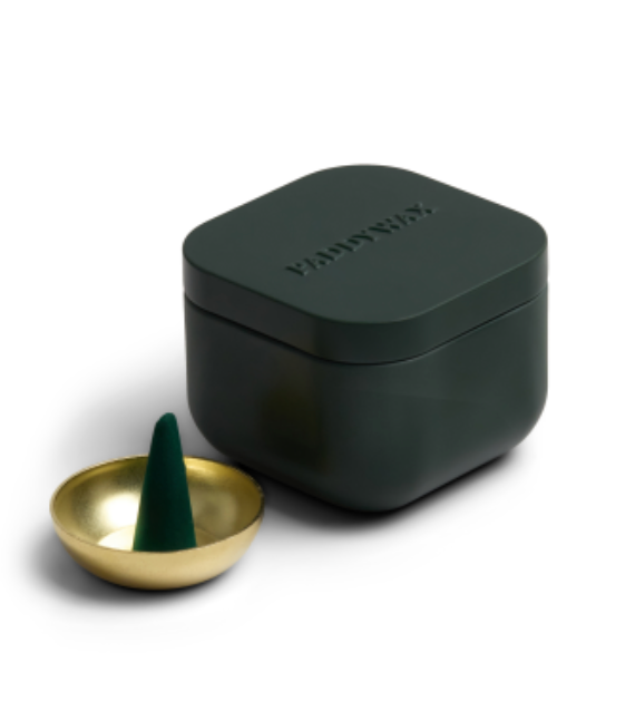 Paddywax Metal Tin Incense Dark Green - Wild Mint & Santal