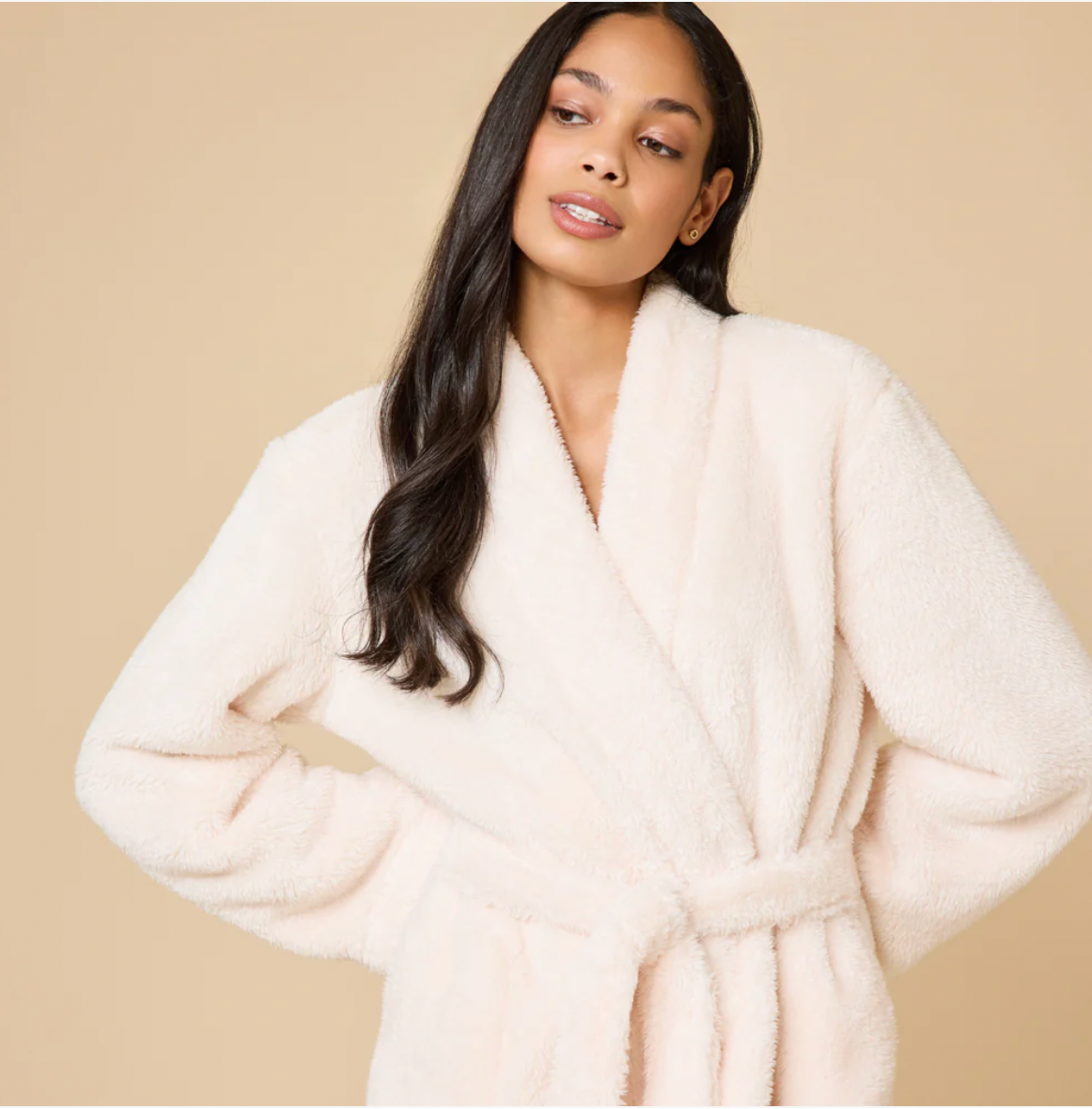 Softies DreamPlus Wrap Robe - Almond