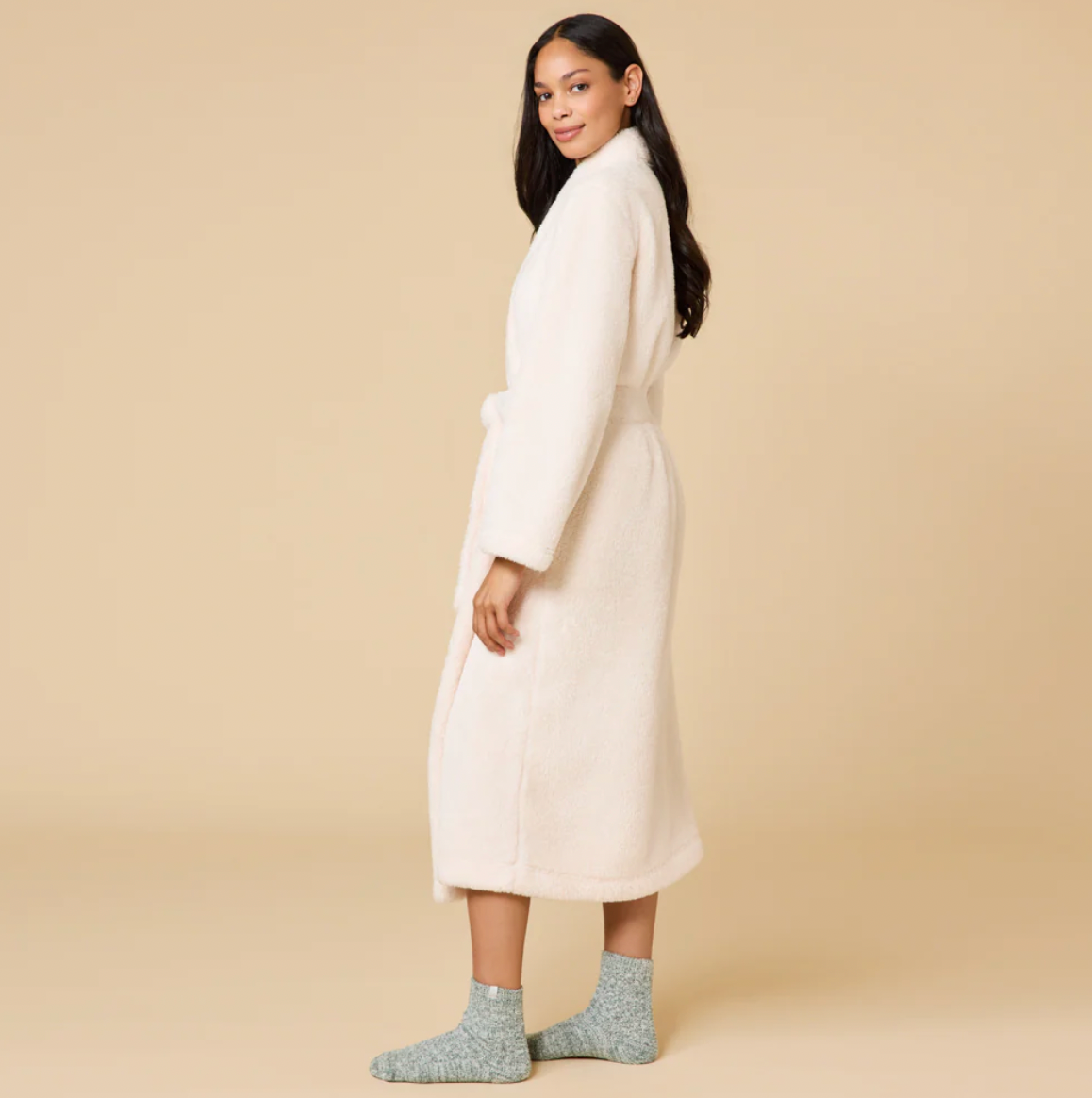 Softies DreamPlus Wrap Robe - Almond