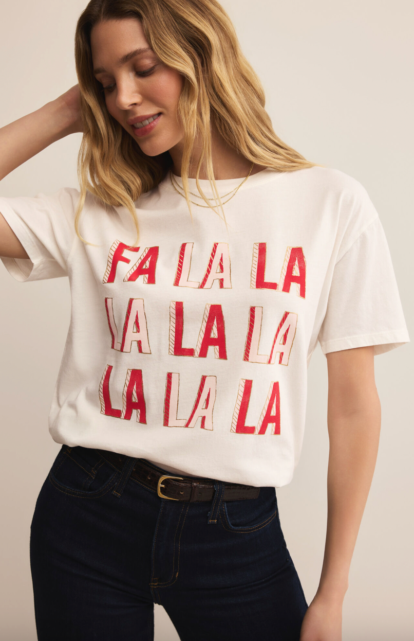 Z Supply Holiday Falalala Boyfriend Tee