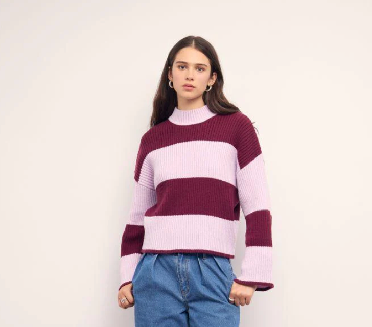 MINKPINK Freja Knit Sweater - Violet/Wine